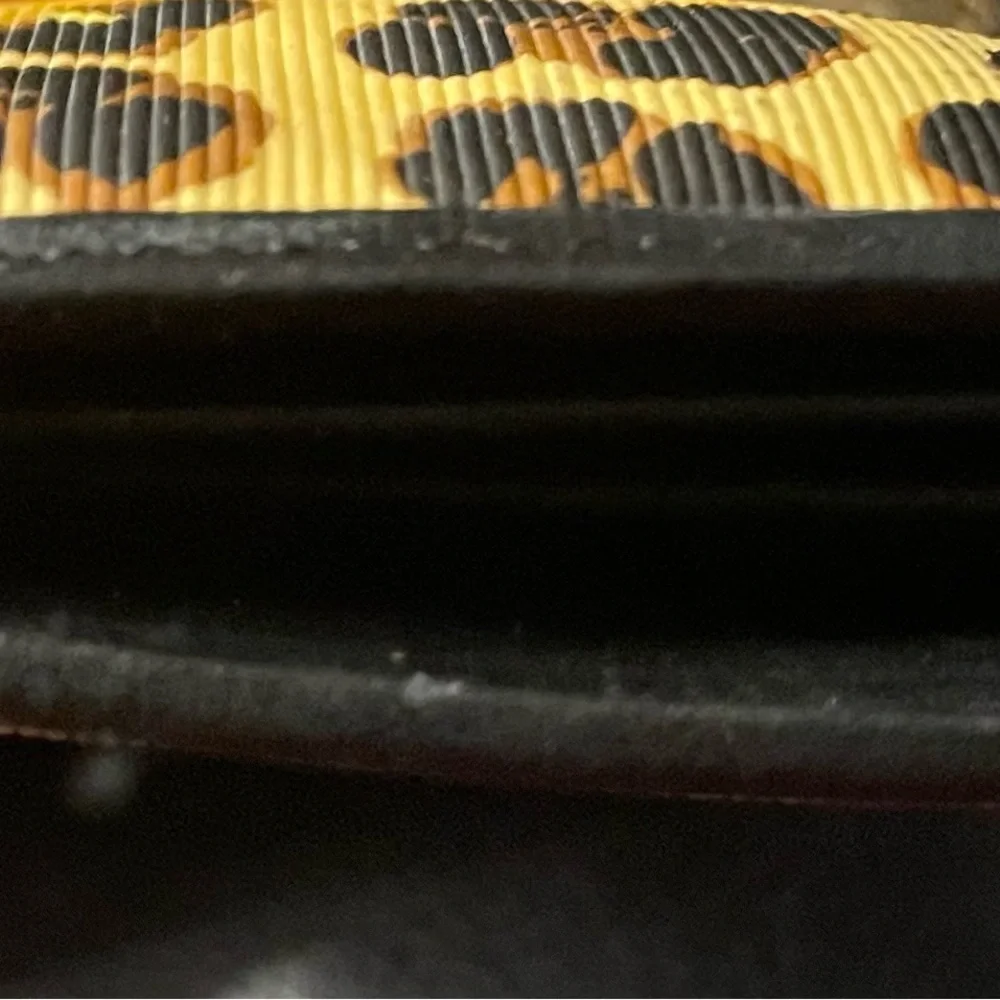 Versace Black & Yellow Floral Chain Clutch